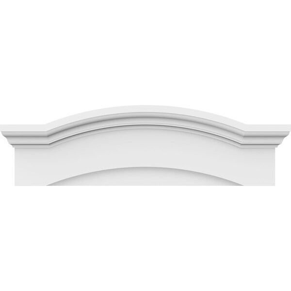 Eyebrow Architectural Grade PVC Pediment, 34W X 10-1/2H X 2-3/4P